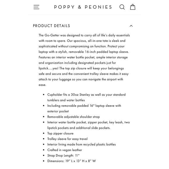 NWT Poppy & Peonies Go Getter Violet purple crossbody strap laptop sleeve GIFT - Picture 8 of 8